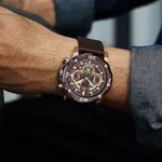 NAVIFORCE NF9175 Leather Chronograph Men's Watch – Dial Color: Rose, Strap Color: Rose – Thumbnail 4