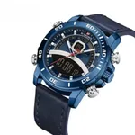 Naviforce NF9181L Dual Display Quartz Waterproof Men's watch – Dial Color: Blue, Strap Color: Blue – Thumbnail 2