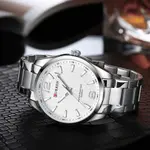 Curren 8434 Stainless Steel Analog Simple Classic Men's Watch – Dial Color: Black, Strap Color: Gold – Thumbnail 3