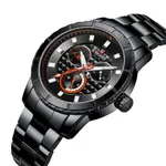 NAVIFORCE NF9145 Stainless Steel Chronograph Men's Watch – Dial Color: Orange, Strap Color: Black – Thumbnail 2