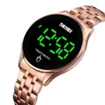 SKMEI 1579 Led Touch Screen Digital Man's Watch – Dial Color: Black, Strap Color: Rose – Thumbnail 2