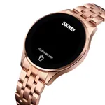 SKMEI 1579 Led Touch Screen Digital Man's Watch – Dial Color: Black, Strap Color: Rose – Thumbnail 3
