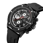 NAVIFORCE NF8034 Chronograph Multifunctional Waterproof Men’s Watch – Dial Color: Black, Strap Color: Black – Thumbnail 2