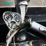 VGR V-310 Professional Men's Cordless Rechargeable Shaver IPX7 Fully Waterproof Triple Rotary – Thumbnail 4
