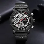 NAVIFORCE NF9139 PU Leather Chronograph Men's Watch – Dial Color: White, Strap Color: Black – Thumbnail 4