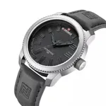 Naviforce 9202 Casual Leather Men's Watch – Dial Color: Grey, Strap Color: Grey – Thumbnail 2