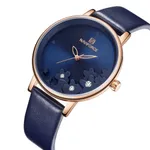 NAVIFORCE NF5012 PU Leather Analog Women's Watch – Dial Color: Blue, Strap Color: Blue – Thumbnail 2