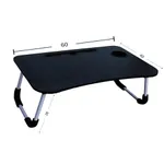 Techno Vibes Laptop Desk for Study and Reading with Foldable Non-Slip Legs Table Tray – Color: Black – Thumbnail 2