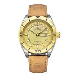 NAVIFORCE NF9209 Military Sports Luminous Men’s Watch – Dial Color: Gold, Strap Color:  Brown  – Thumbnail 1