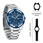 NAVIFORCE NF9218 Waterproof Stainless Steel Men's Watch – Dial Color: Blue, Strap Color: Silver – Thumbnail 5