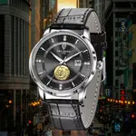 LIGE 10050 Exclusive Analog Goldfish Leather Strap Luxury Men's Watch – Thumbnail 3