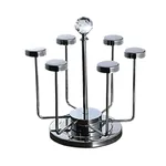 Stainless Steel 6-Tier Kitchen Countertop Glass Holder Stand – Thumbnail 1