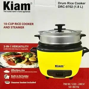 Kiam DRC-9702 1.8 Liter Double Pot Drum Rice Cooker