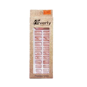 Everly L110 Natural Long-Lasting Artificial Fake Nails 24pcs