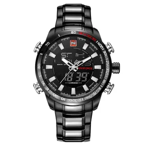 NAVIFORCE NF9093 Luxurious Stainless Steel Dual Time Men's Watch - Variant 1