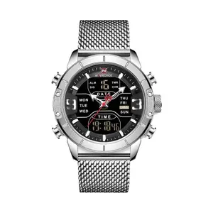Naviforce NF9153 Mesh Stainless Steel Dual Display Multifunctional Sports Men's Watch - Variant 1