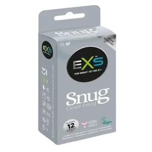 EXS Snug Tight Fit Condoms 3pcs 49mm Width Vegan