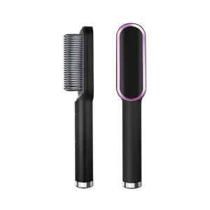 HQT-909B Comb Brush Hair Straightening Iron Built