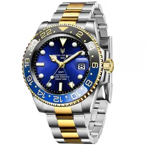 LIGE 6805 Stainless Steel 100ATM Analog Mechanical Casual Men's Watch - Variant 2