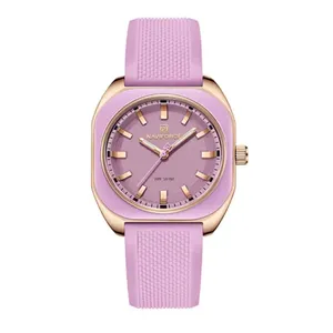 Naviforce 5061 Slim Analog Silicone Strap Casual Men's Watch