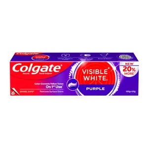 Colgate Visible White Purple Whitening Toothpaste 100g+20g extra