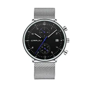 CRRJU 2278 Comfortable Mesh Stainless Steel Ultra Slim Modern Fashion Men's Watch - Variant 2