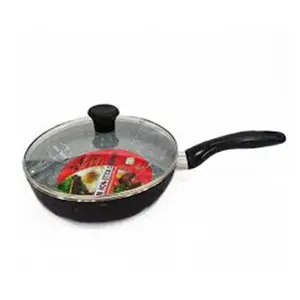 TOPPER 24 cm Nonstick Classic Fry Pan With Lid Spatter Grey Color