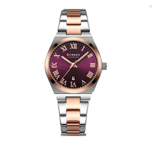 Curren 9095 Dial Quartz Elegant Stainless Steel Waterproof Women Watch