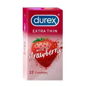 Durex Flavours Coloured and Flavoured Condom - 12s Pack (Strawberry, Banana, Orange, Apple)
