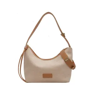 Versatile Large Capacity Canvas Underarm Shoulder Bag