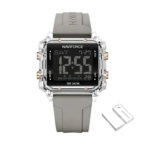 Naviforce NF7101 Silicone Strap Transparent Digital Fashion Female Wristwatch - Variant 2