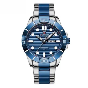 NAVIFORCE 9198 Casual Sport Luxury Steel Men's Watch - Variant 1