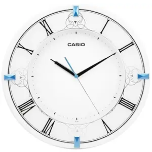 CASIO IQ-85-7DF Analog Clock Type Resin Wall Clock White Color