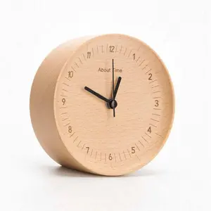 Xiaomi Mute Logs Time Wooden Desktop Table Alarm Clock