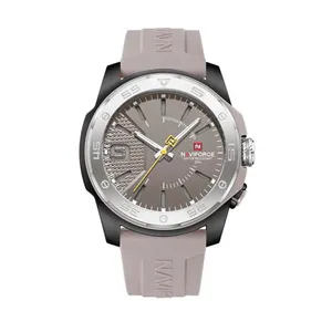 Naviforce 7112T Waterproof Comfortable Silicone Strap Quartz Sports Men Watch