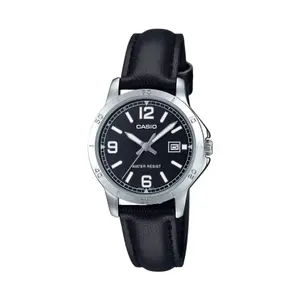 CASIO LTP-V004L-1BUDF Classic Leather Strap Stainless Steel Women's Analog Quartz Watch - Variant 1