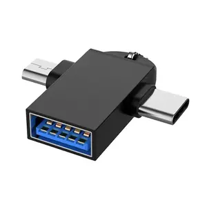 2-in-1 OTG USB 3.0 USB Devices to Micro USB & USB-C Ports Adapter