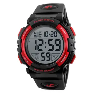 SKMEI 1258 Digital Rugged Design PU Leather Sporty Men's Watch - Variant 4