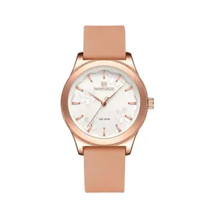 Naviforce NF5051 Comfortable Silicone Quartz Casual Fashion Women's Watch