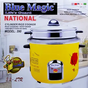 Blue Magic 390 3.2 Liter Double Inner Pot Electric Rice Cooker 