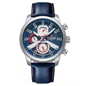 NaviForce NF9211L Chronograph Leather Strap Luminous Men's Watch - Variant 3