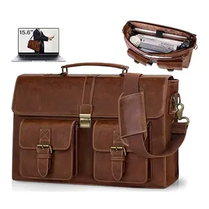 RAINSMORE Mens Messenger Bag 15.6 Inch Waterproof Leather Office Work Bag - Variant 2