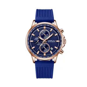 CRRJU 2315 Perfect Silicone Strap Chronometer Quartz Sport Men's Watch