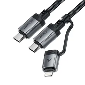 ACEFAST C20-01 2-in-1 USB-C to Lightning & USB-C 60W Fast Charging Cable