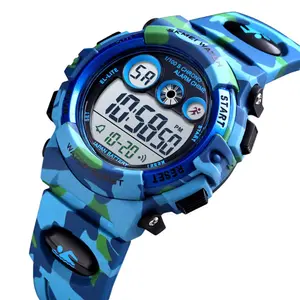 SKMEI 1547 Multifunctional Silicon Strap camouflage Digital Men's Watch