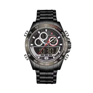 Naviforce NF9188 Luxury Stainless Steel Strap Analog Digital Sports Men's Watch - Variant 2