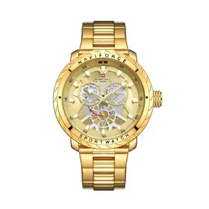 Naviforce NF9158 Luxury Stainless Steel Multifunctional Quartz Men's Watch - Variant 4