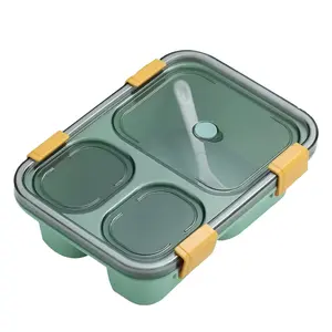 Laxson 7057 850ml Leak-Proof 3-Compartment Plastic Lunch Box - Variant 3