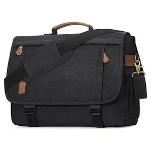 RAINSMORE Men 17.3 Inch Water-resistant Canvas Computer Office Work Bag - Variant 2