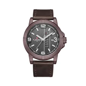 Naviforce NF9177 Top Quality Leather Strap Creative Calendar Unique Fashion Men's Watch - Variant 3